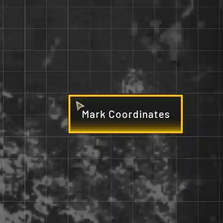 Right-clicking the map to mark co-ordinates